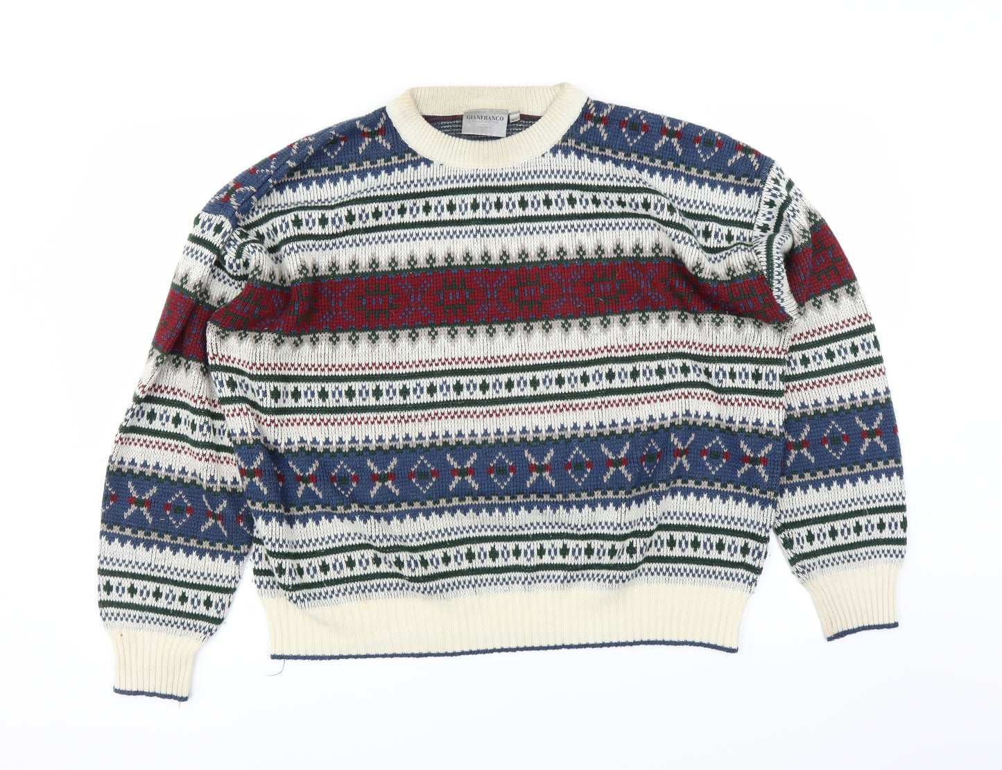 Gianfranco Mens White   Pullover Jumper Size XL