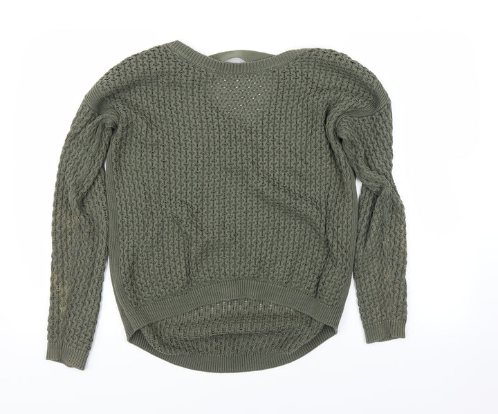 New Look Womens Green Pullover Jumper Size 8