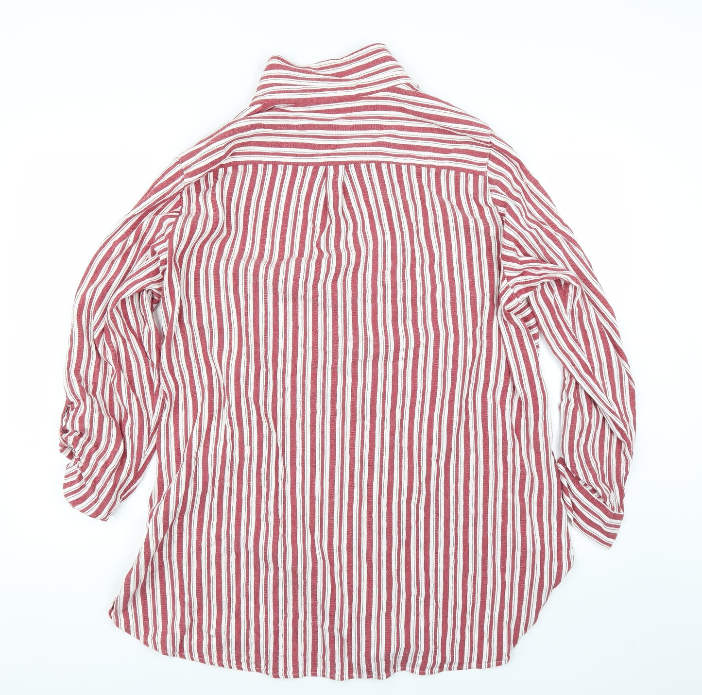 NEXT Womens Red Striped  Basic Button-Up Size 24