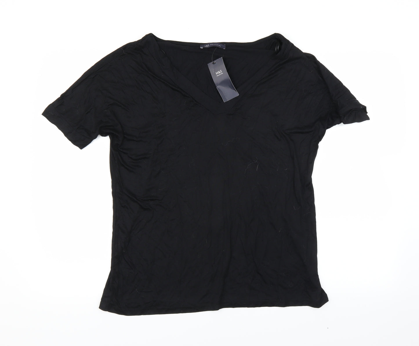 Marks and Spencer Mens Black    T-Shirt Size 14