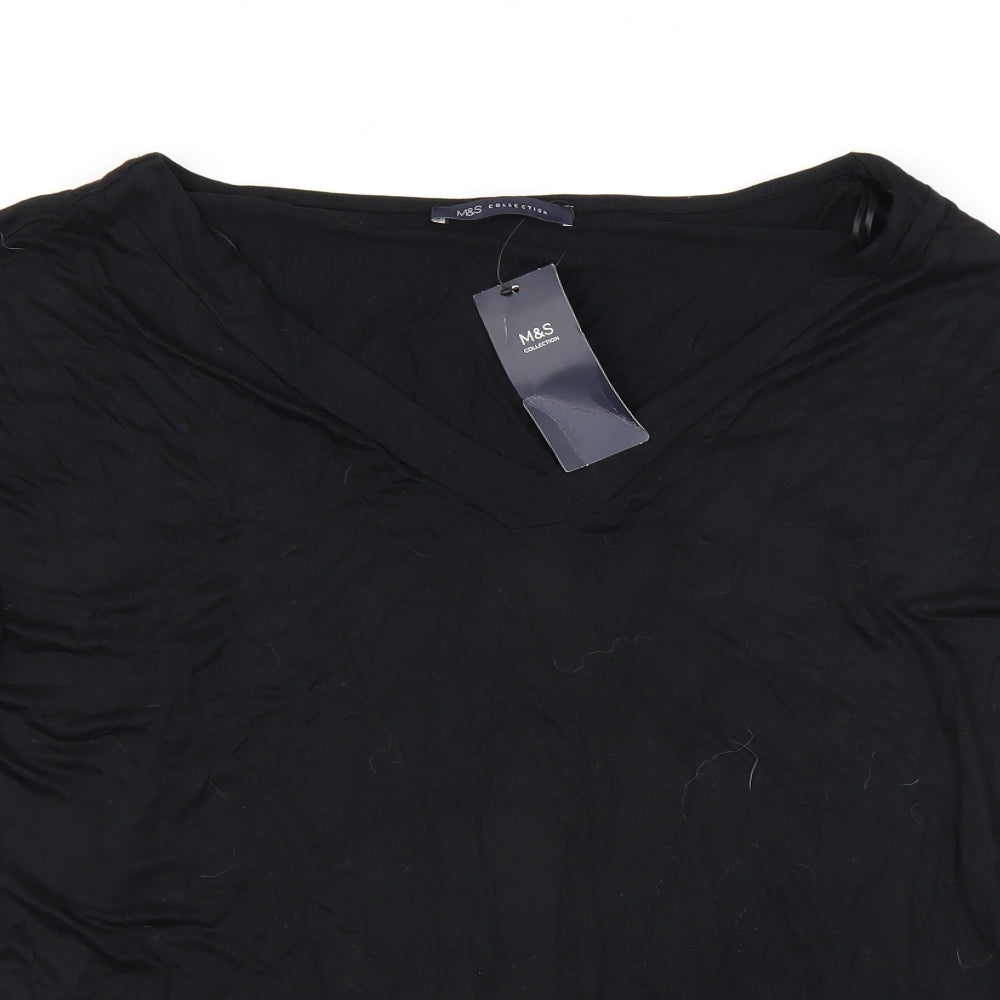 Marks and Spencer Mens Black    T-Shirt Size 14