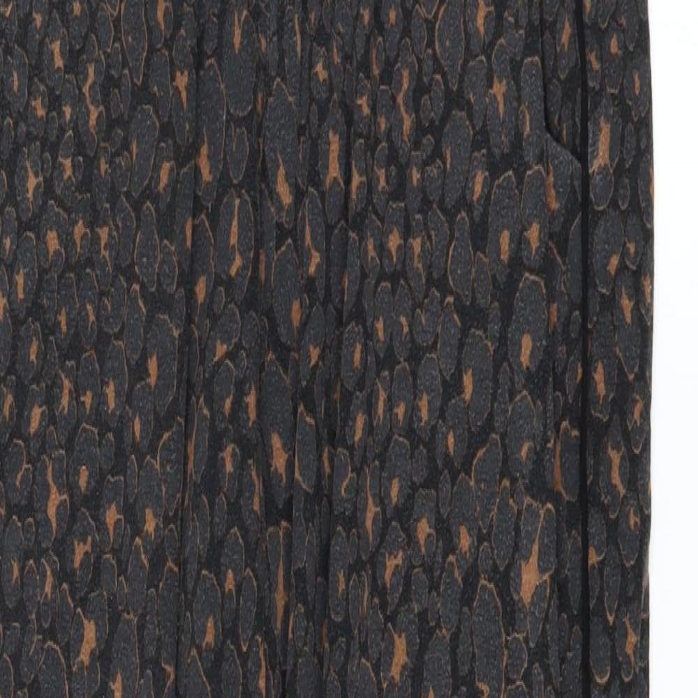NEXT Womens Black Animal Print  Jogger Leggings Size 6 L25 in