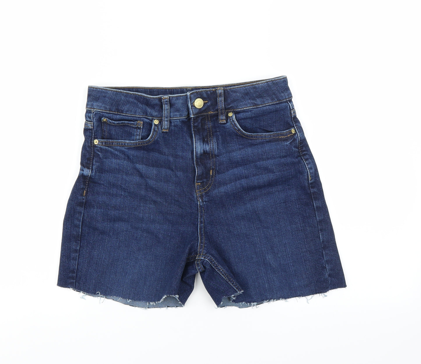 Marks and Spencer Womens Blue   Mom Shorts Size 8