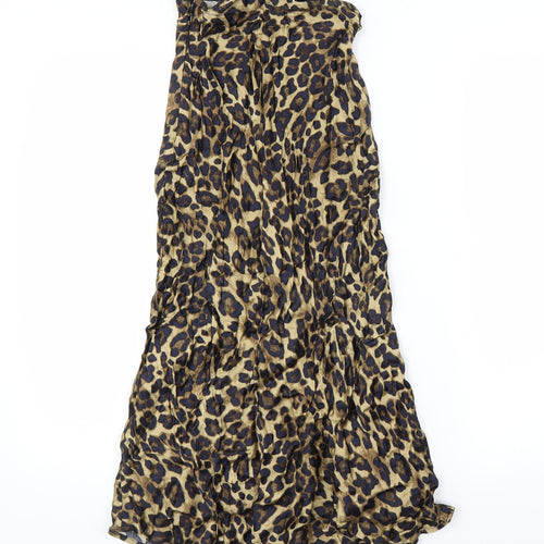 H&M Womens Brown Animal Print  A-Line Skirt Size 4