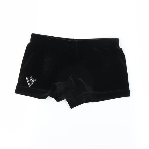 Preworn Girls Black   Sweat Shorts Size 9-10 Years