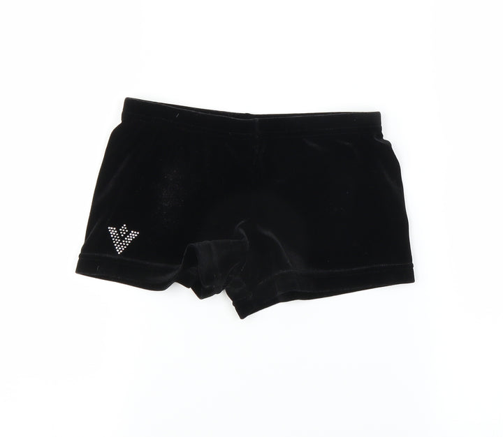 Preworn Girls Black Sweat Shorts Size 9-10 Years