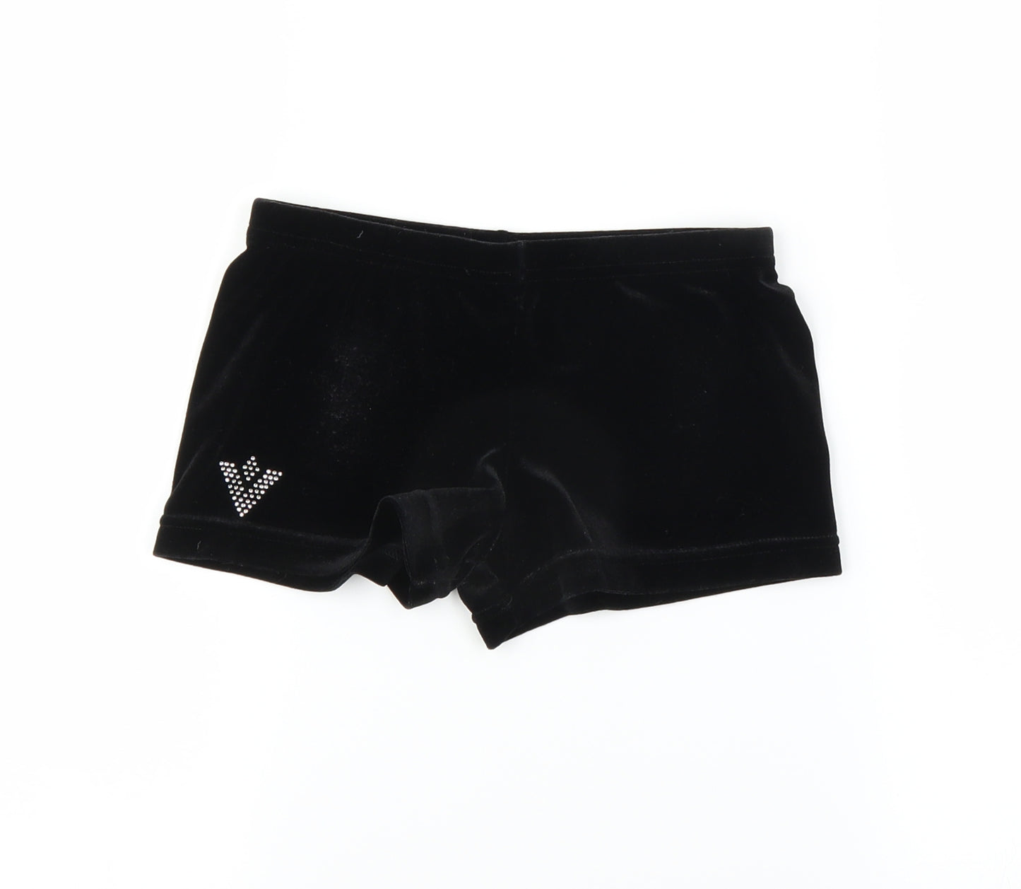 Preworn Girls Black   Sweat Shorts Size 9-10 Years