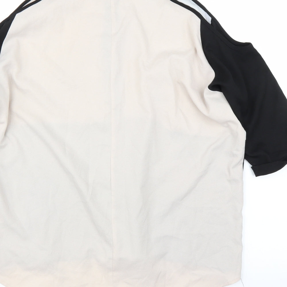 Quiz Womens Black   Basic Button-Up Size 8