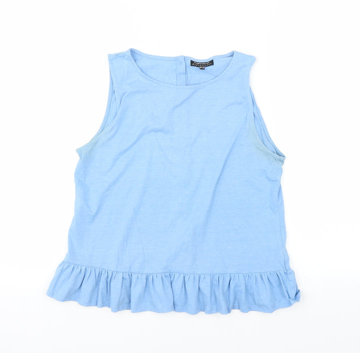 Warehouse Womens Blue Basic T-Shirt Size 10