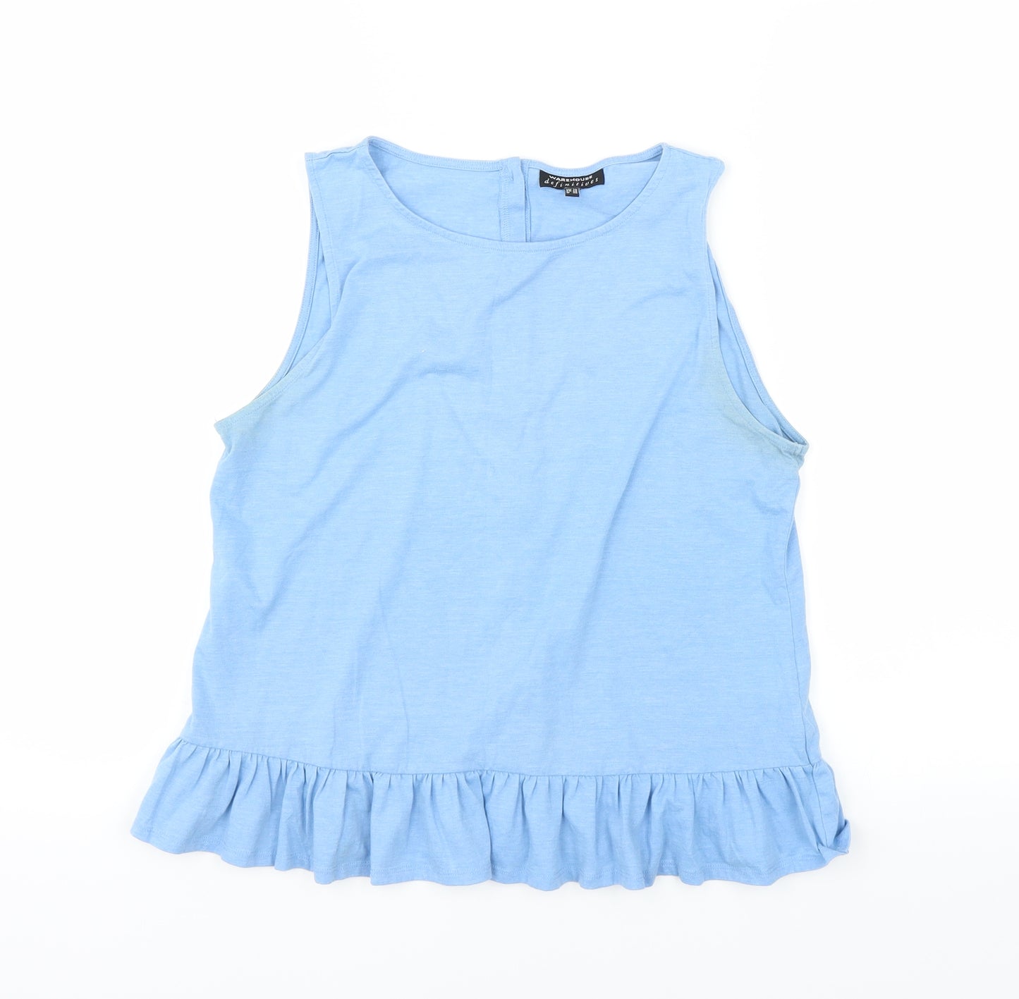 Warehouse Womens Blue   Basic T-Shirt Size 10