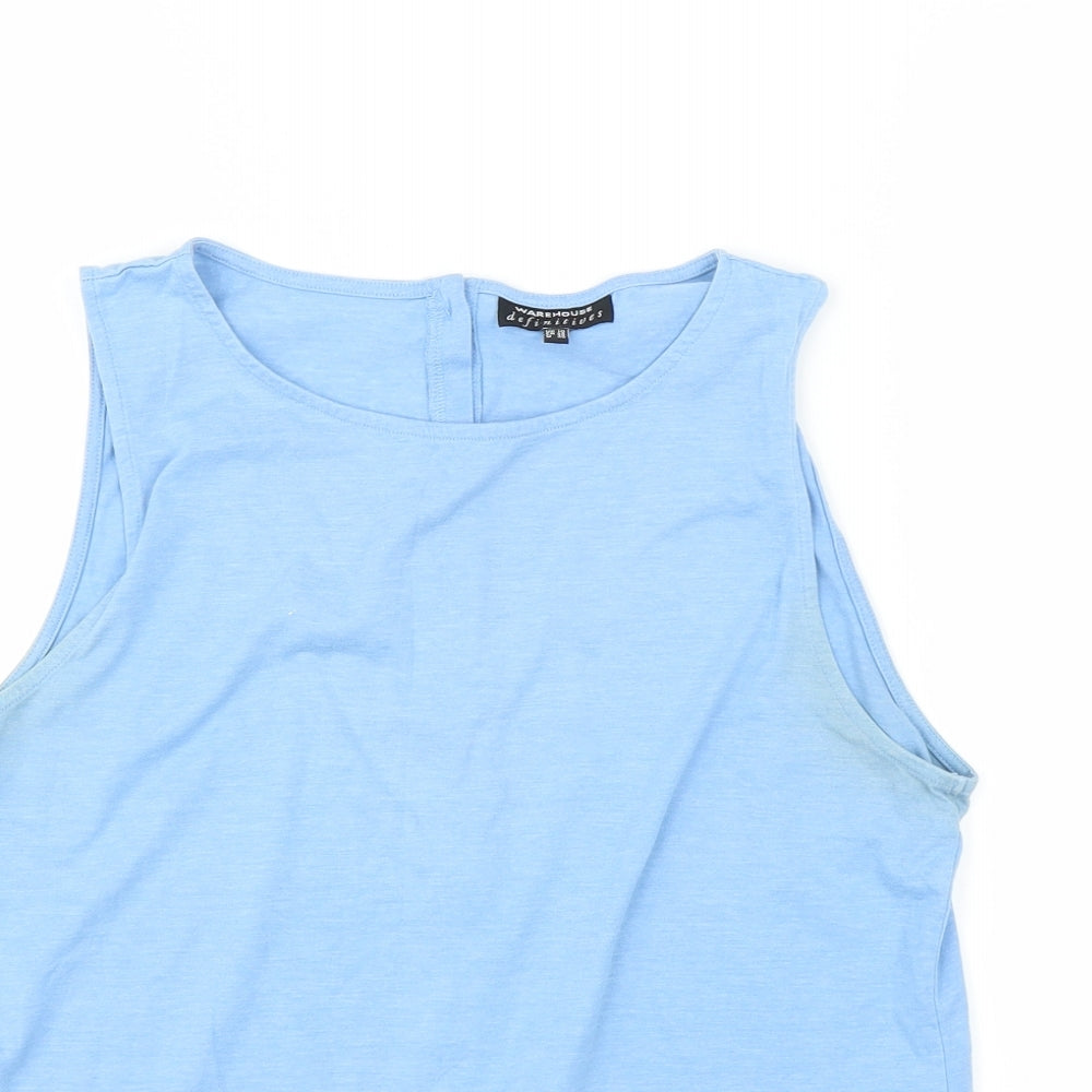Warehouse Womens Blue   Basic T-Shirt Size 10
