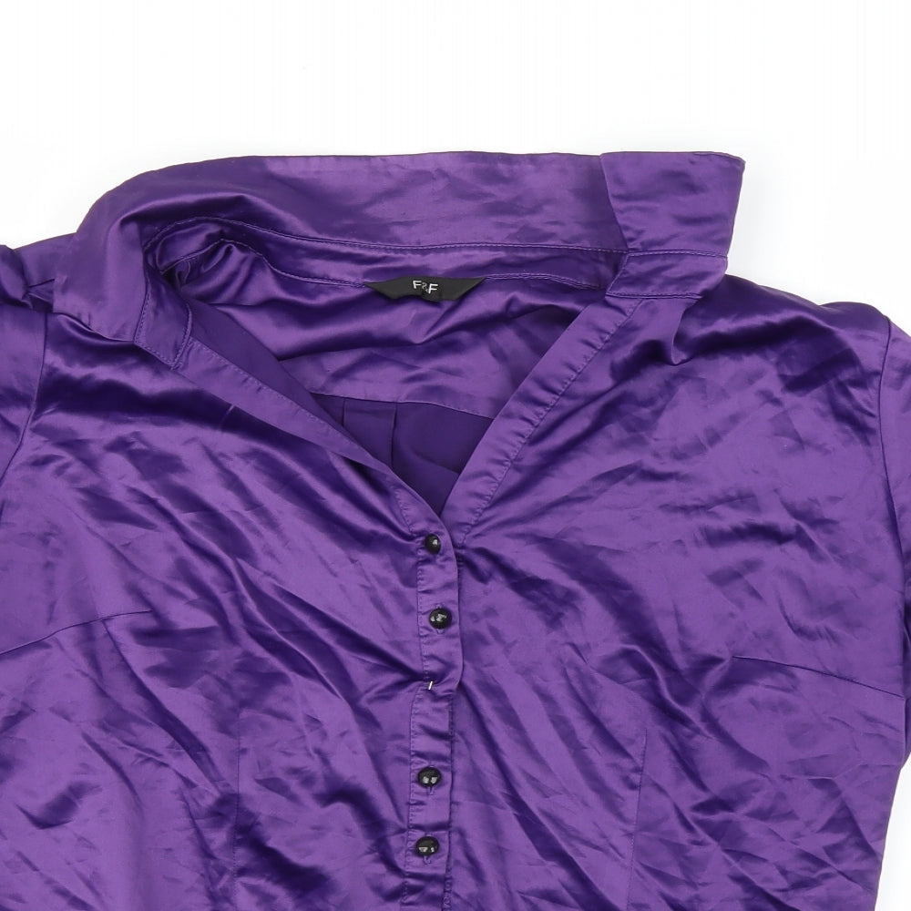 F&F Womens Purple   Basic Button-Up Size 22