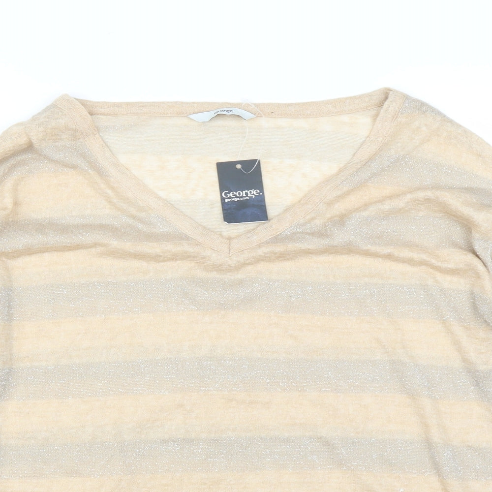 George Womens White   Basic T-Shirt Size 16