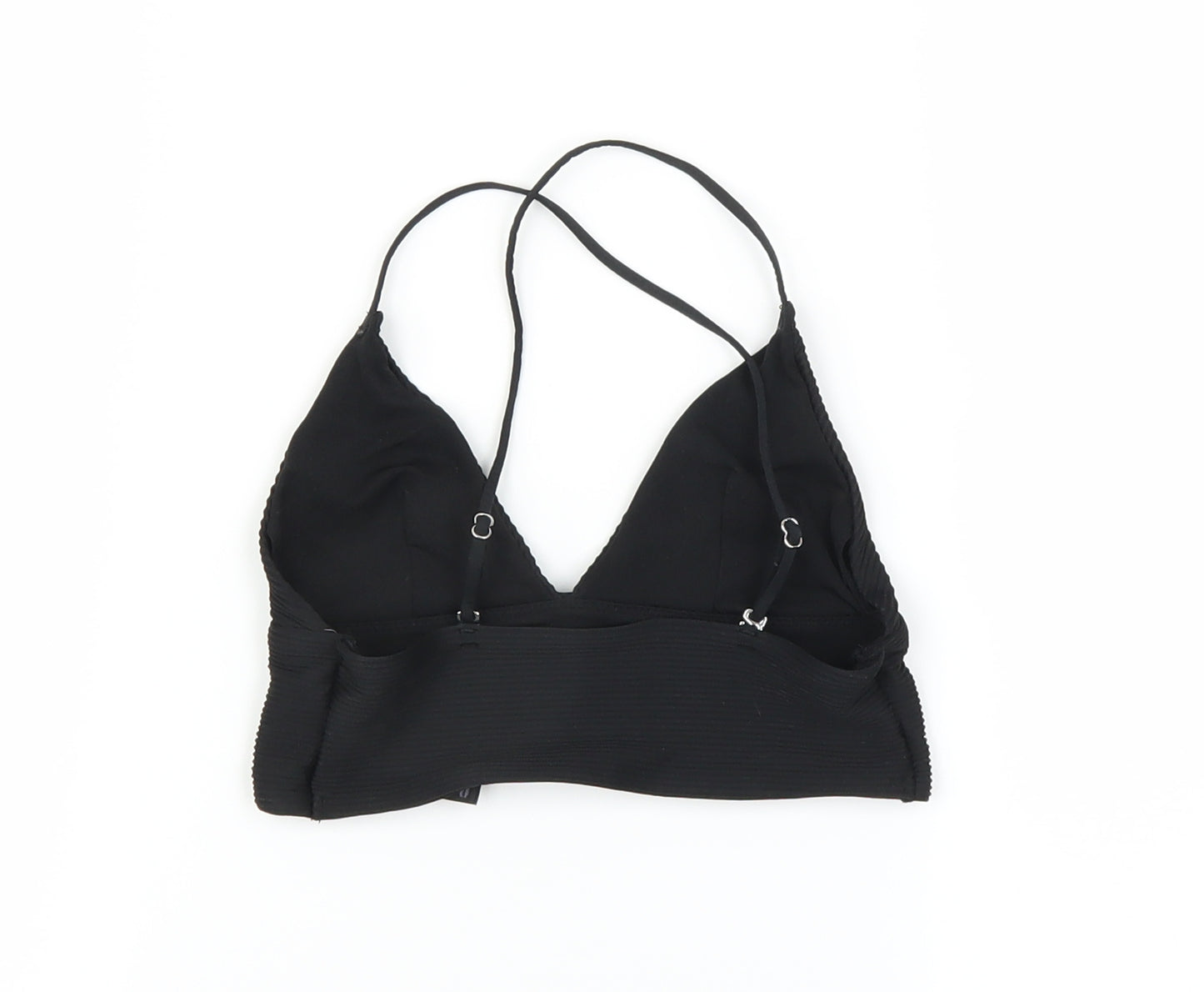 H&M Womens Black   Cropped T-Shirt Size 6