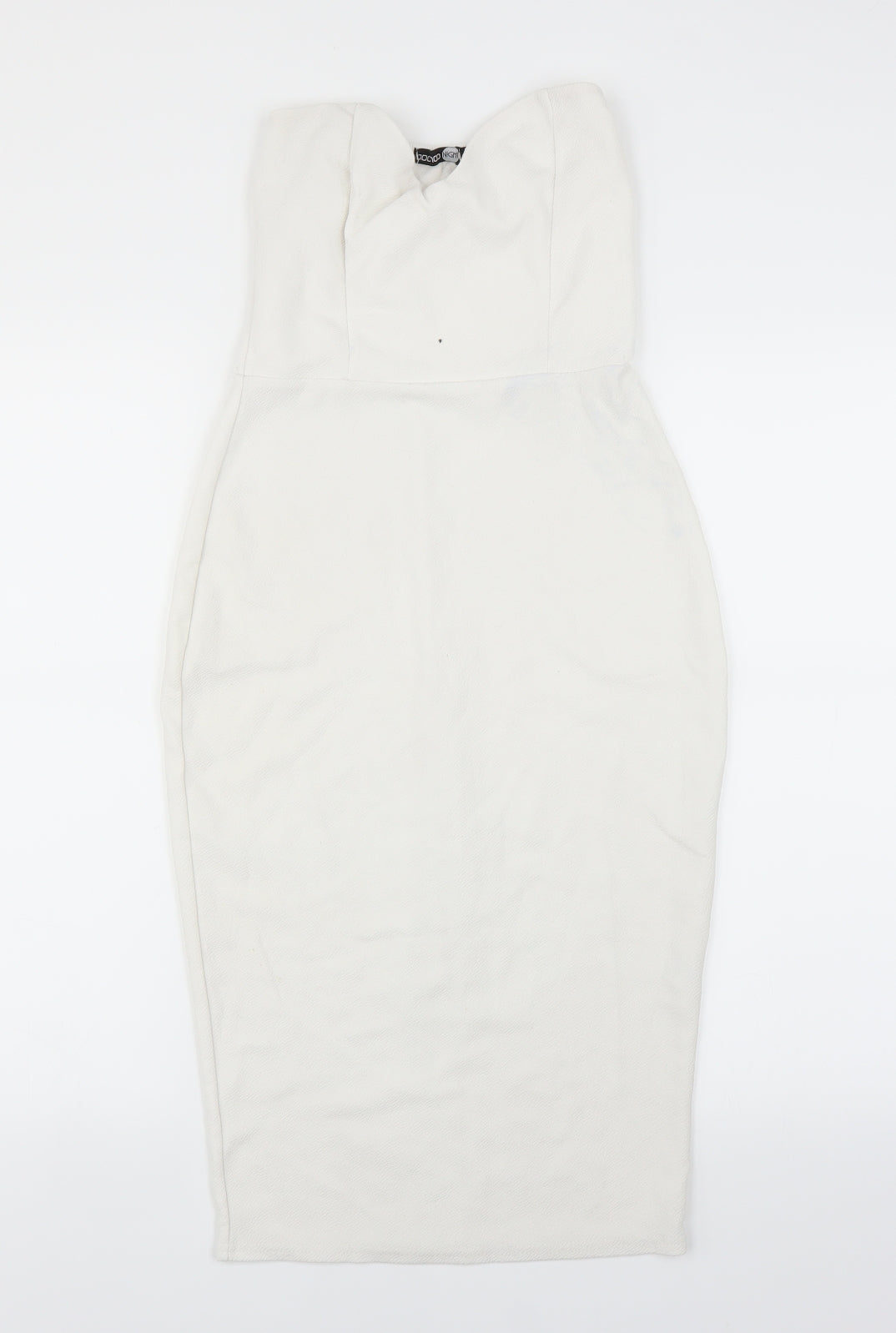 Boohoo Womens White   Pencil Dress  Size 8