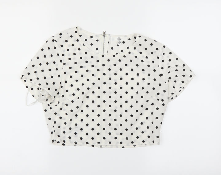 Missguided Womens White   Basic T-Shirt Size 8