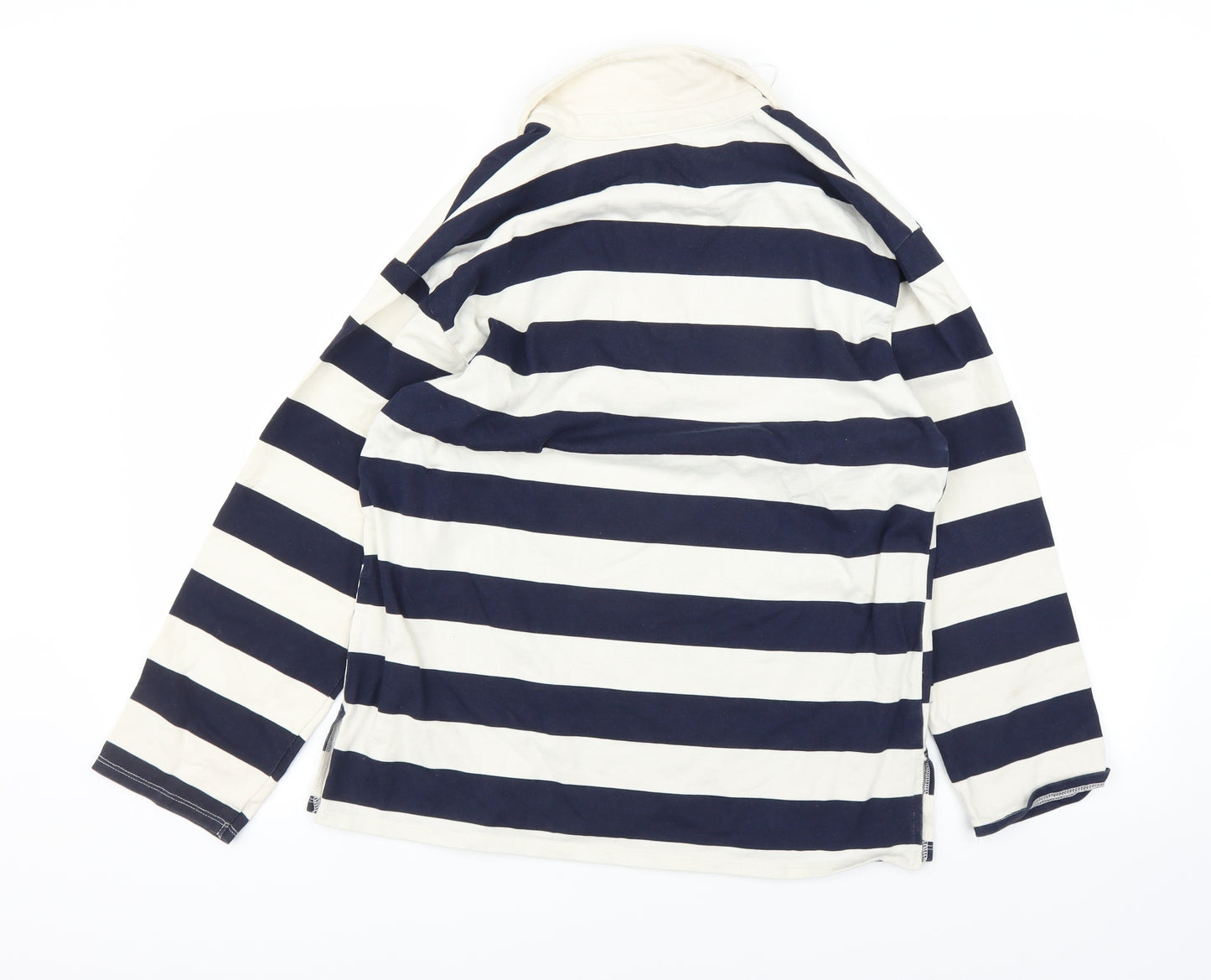 Zara Womens White Striped  Pullover Jumper Size L