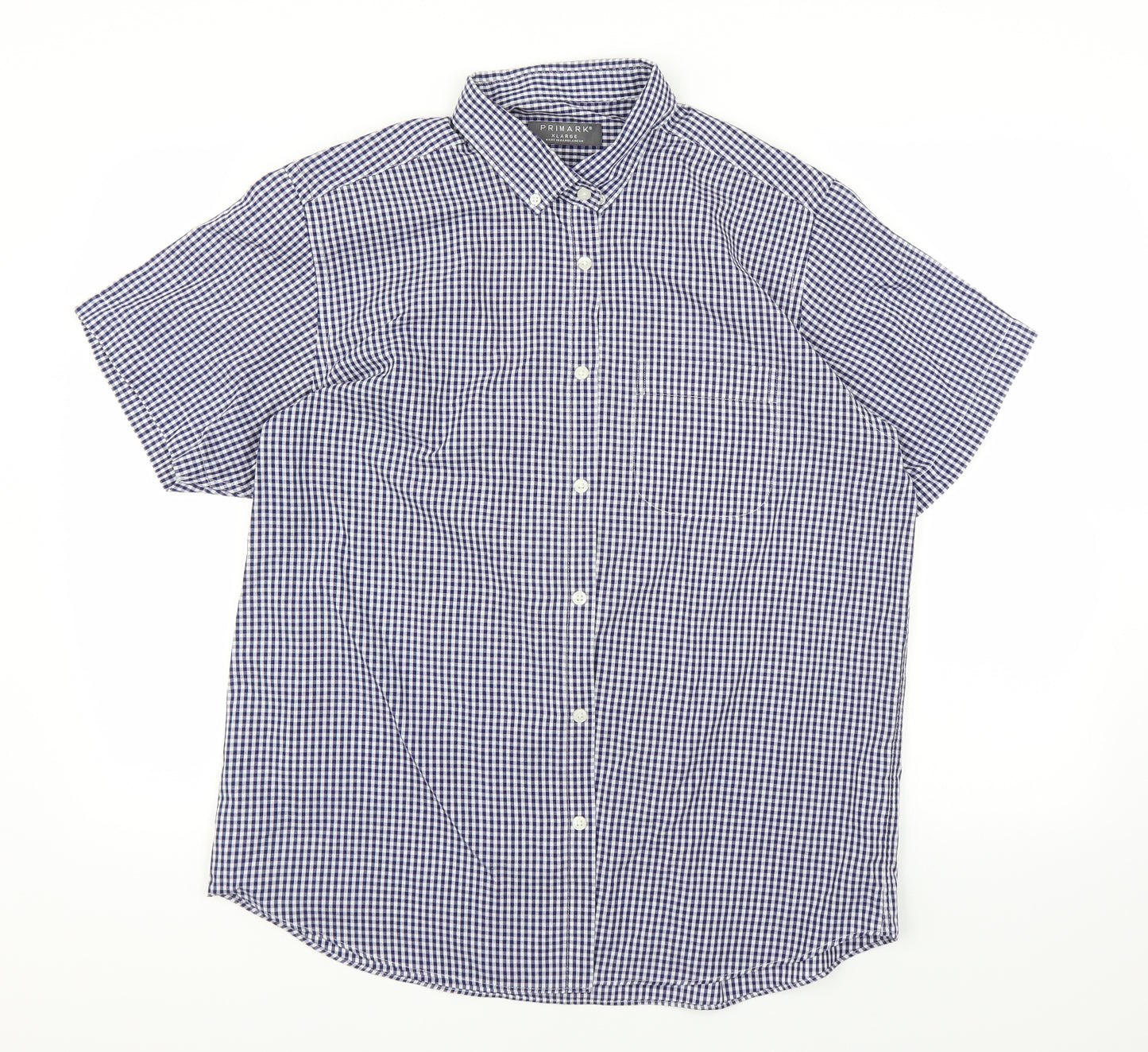 Primark Mens Blue    Dress Shirt Size XL