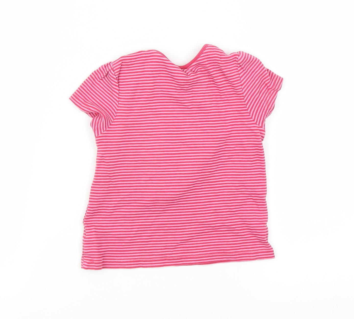 Mini Club Baby Pink Striped  Basic T-Shirt Size 12-18 Months