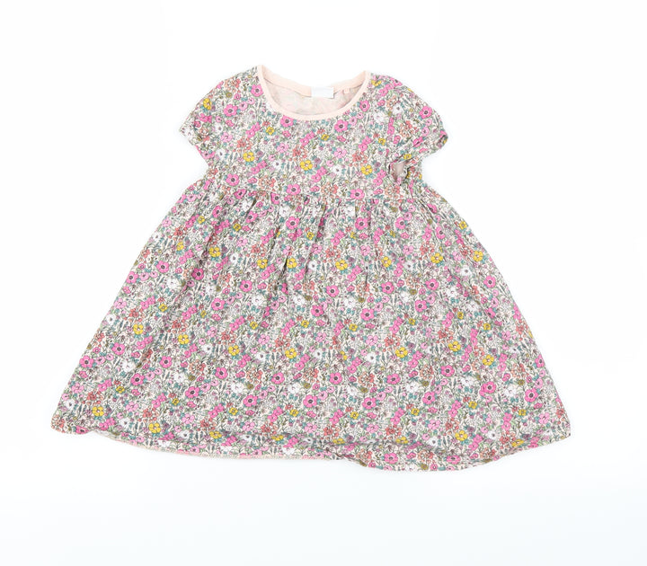 NEXT Baby Pink Floral Fit & Flare Size 18-24 Months
