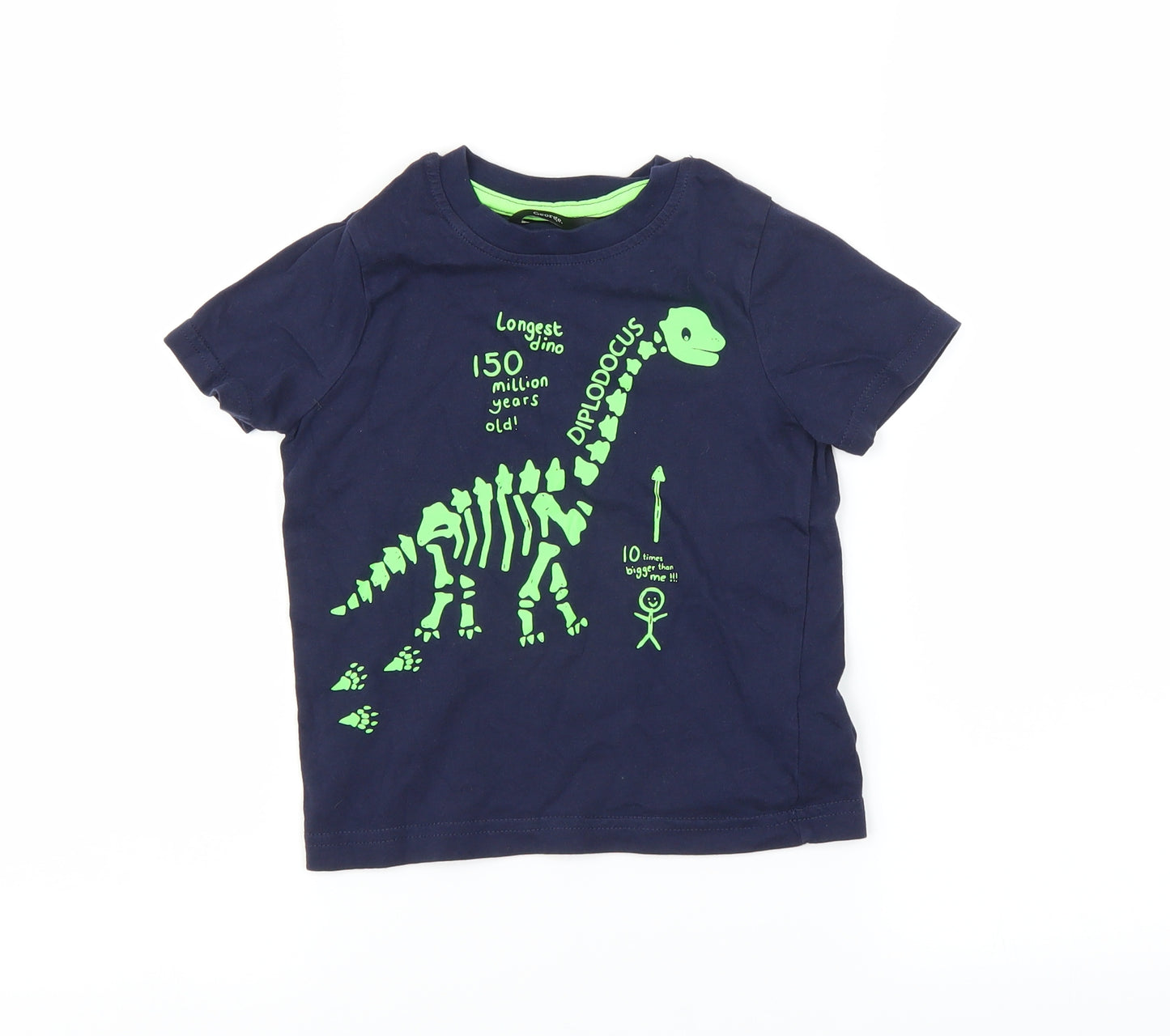 George Boys Blue   Basic T-Shirt Size 3-4 Years