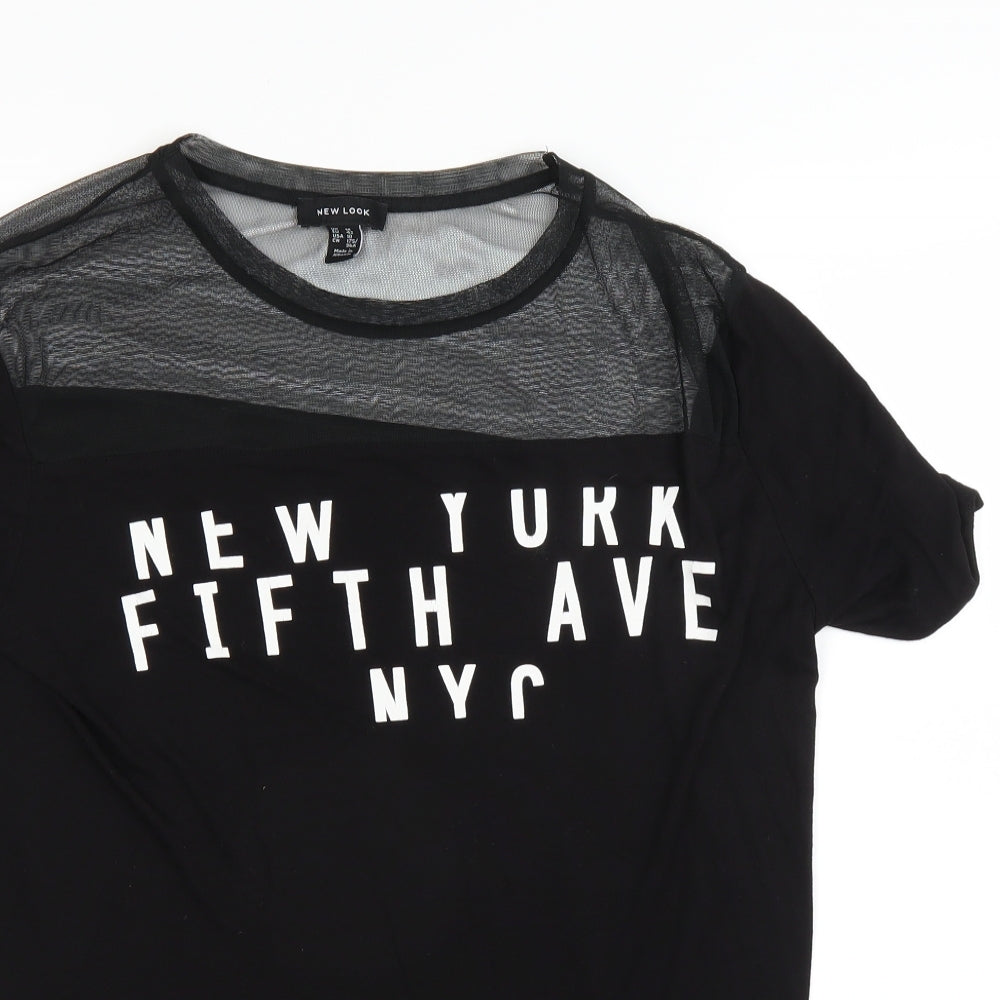 New Look Womens Black   Basic T-Shirt Size 14