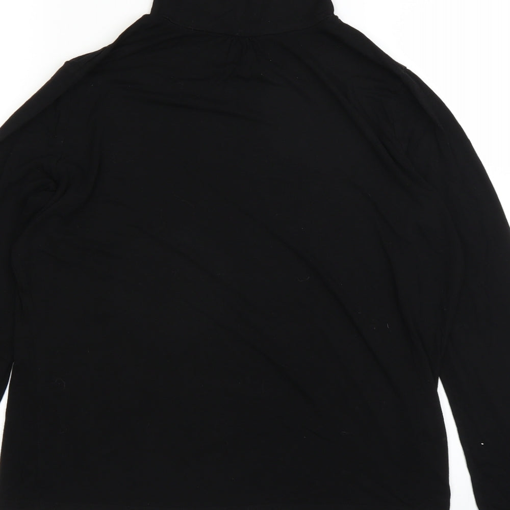 George Womens Black   Basic T-Shirt Size 16