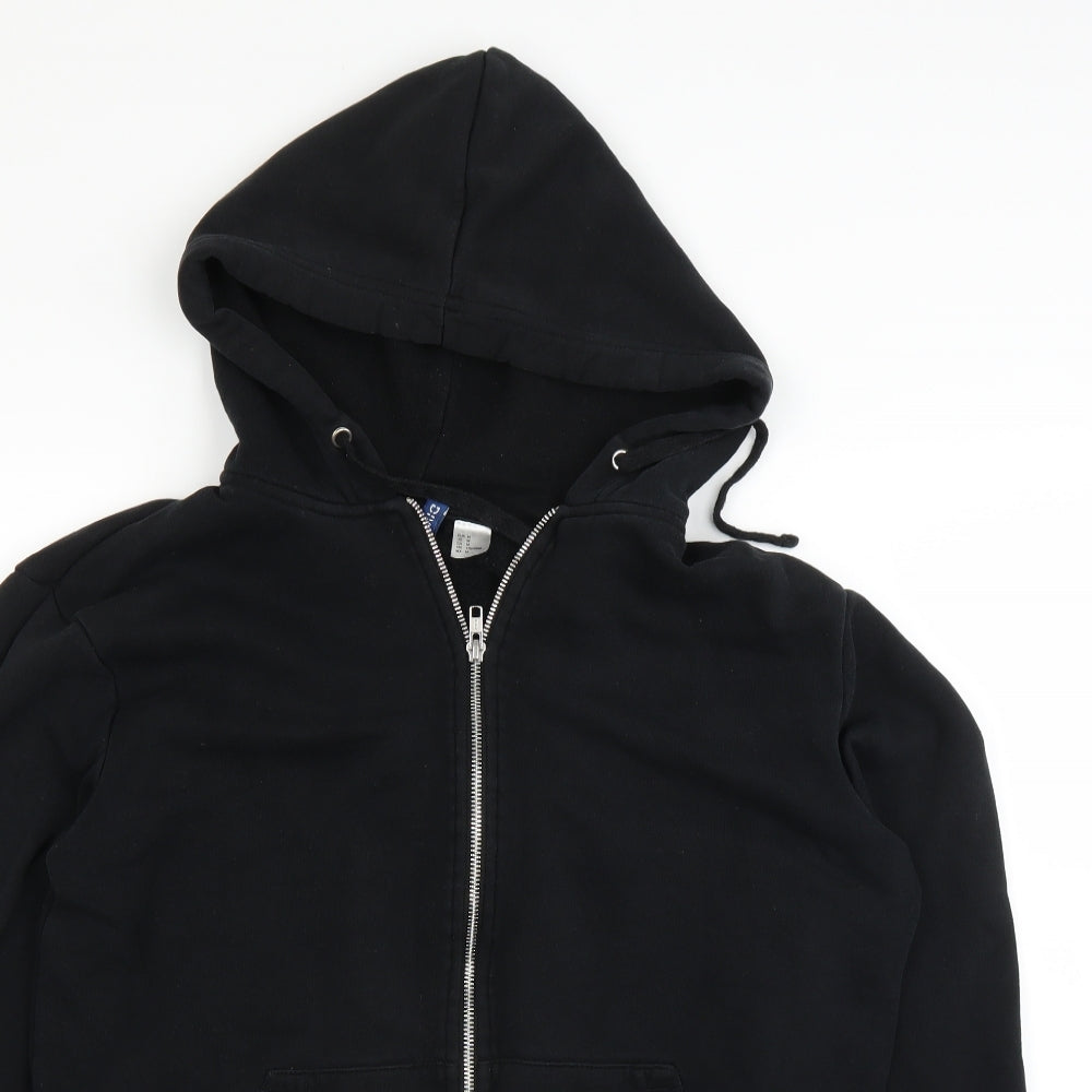 H&M Mens Black   Full Zip Hoodie Size M