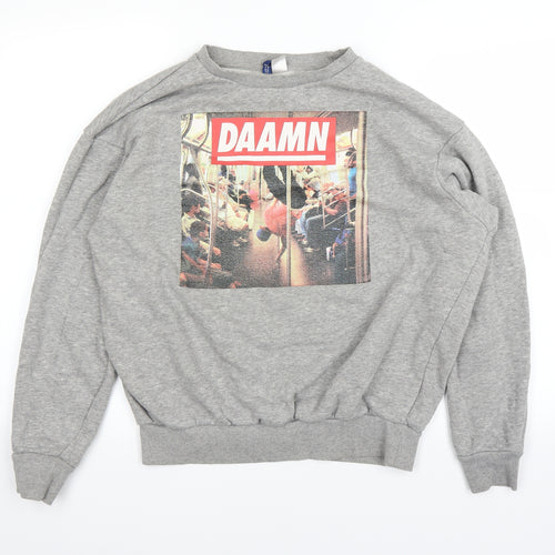 H&M Mens Grey   Pullover Jumper Size M
