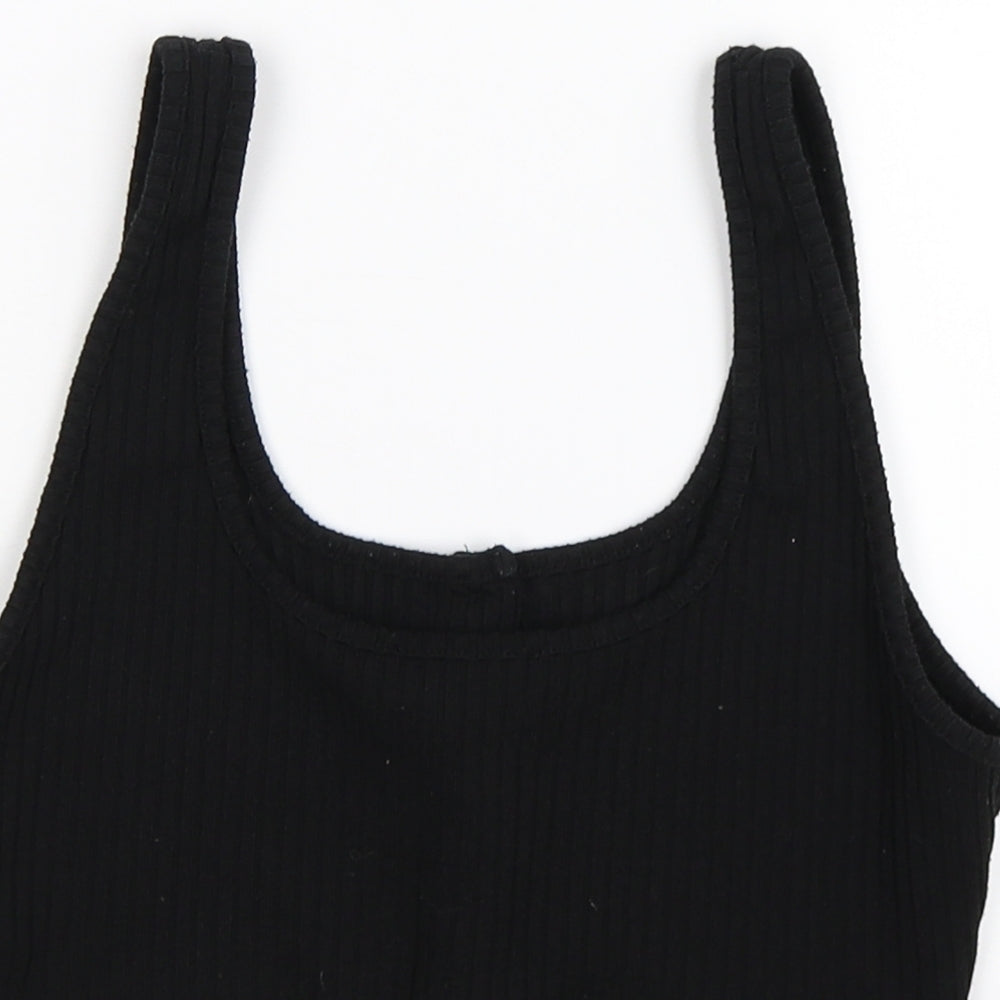 Topshop Womens Black  Knit Cropped Tank Size 12