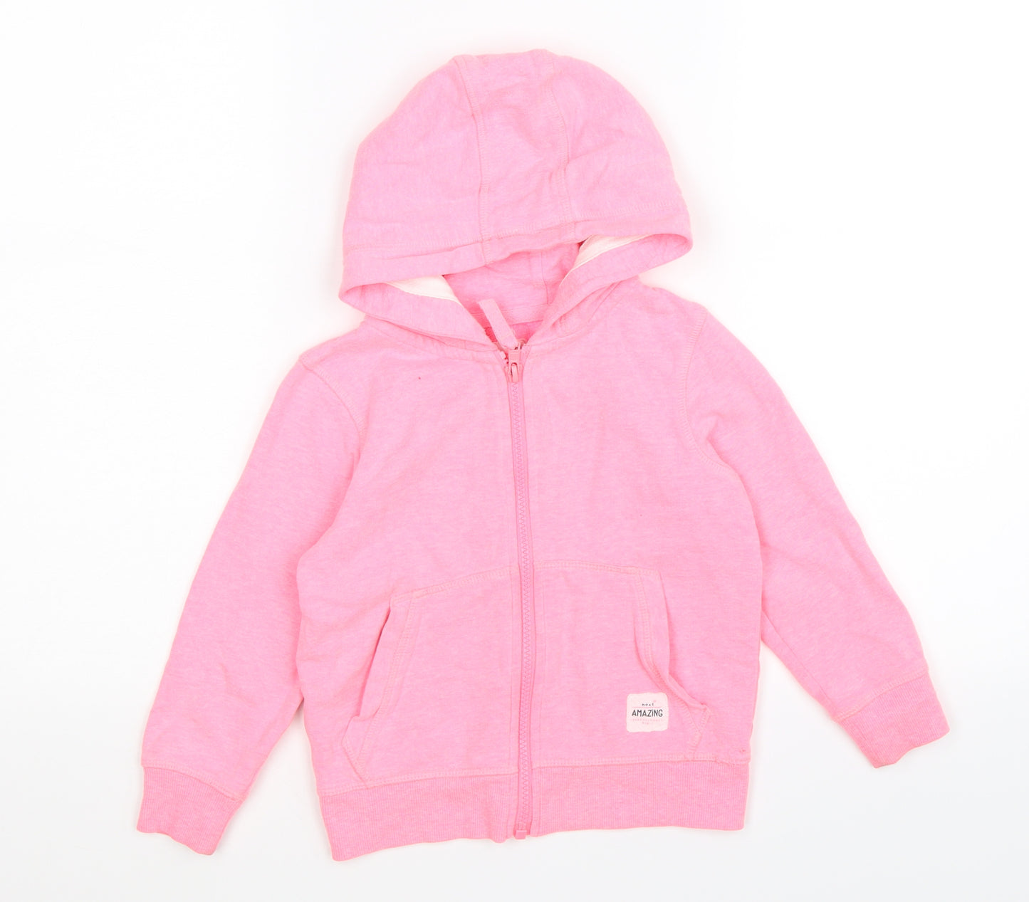NEXT Girls Pink  Jersey Full Zip Hoodie Size 3-4 Years