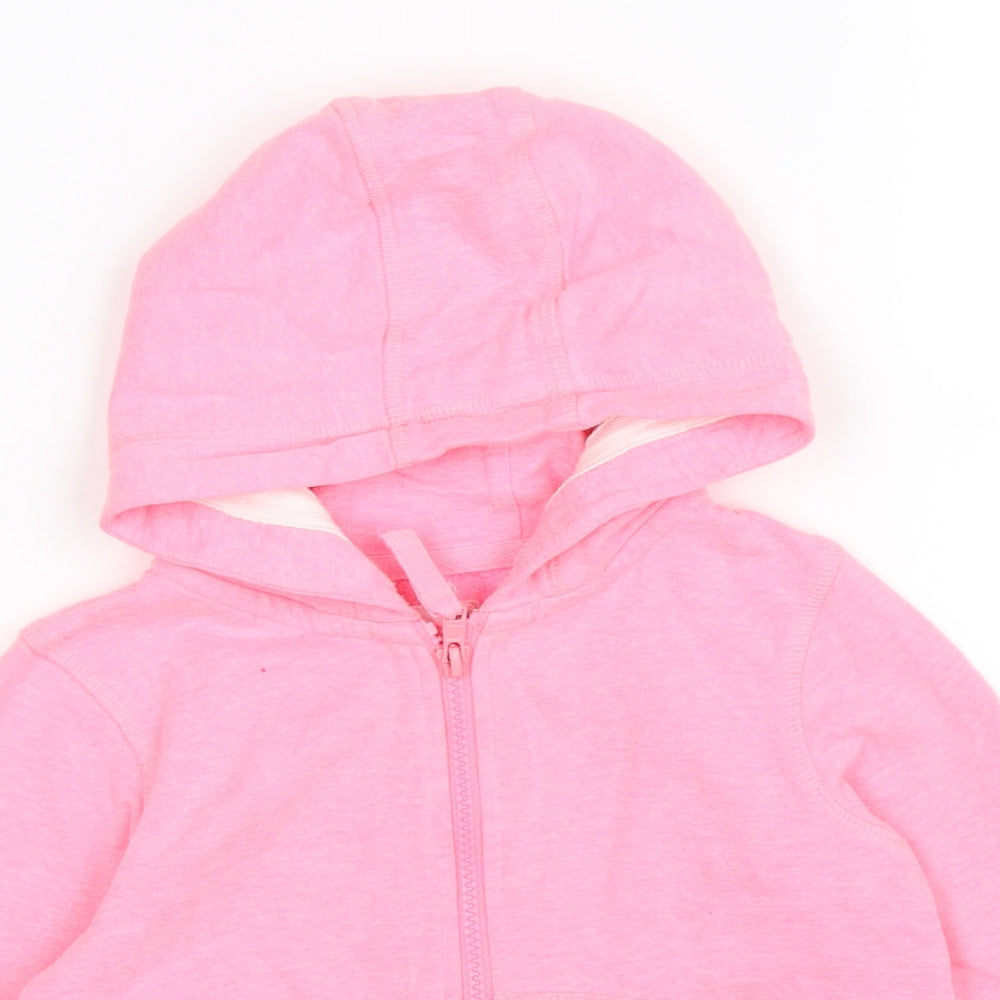NEXT Girls Pink  Jersey Full Zip Hoodie Size 3-4 Years