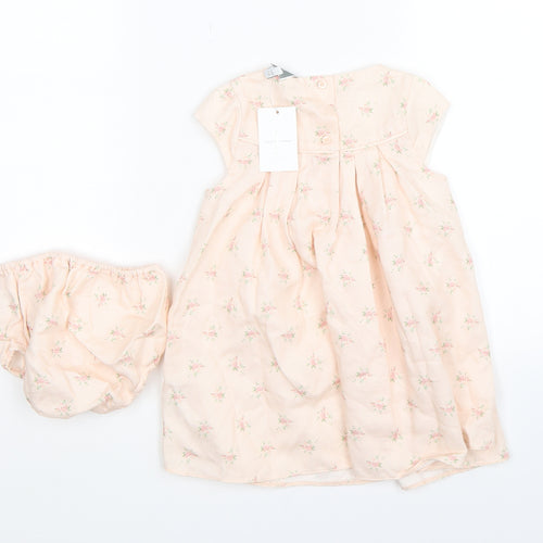 Jasper Conran Girls Pink Floral  Fit & Flare  Size 12-18 Months  - with pants