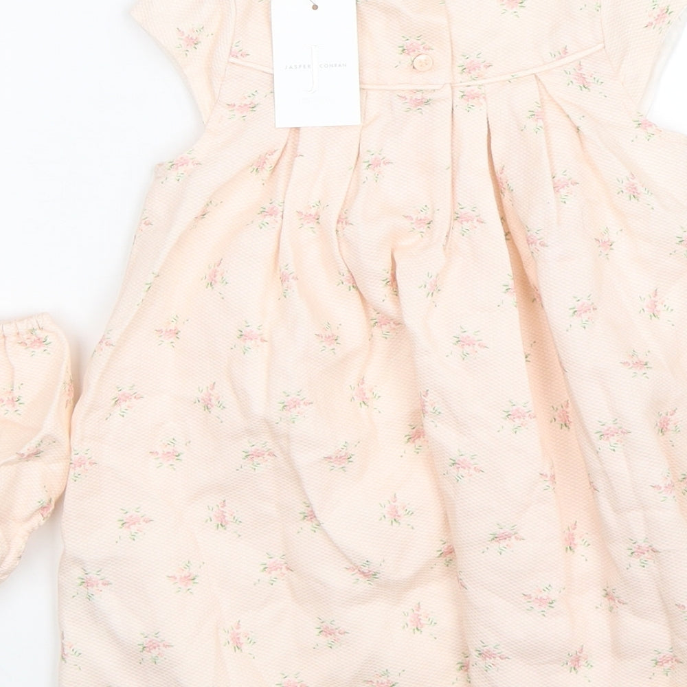Jasper Conran Girls Pink Floral  Fit & Flare  Size 12-18 Months  - with pants