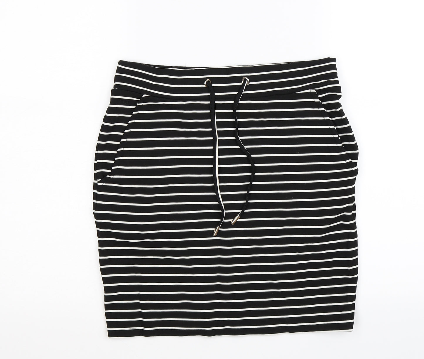 mohito Womens Black Striped  Straight & Pencil Skirt Size 8