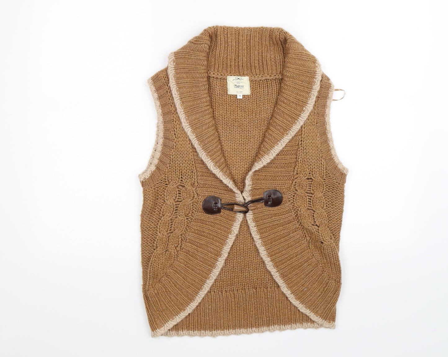 New Look Womens Brown  Knit Vest Jumper Size S