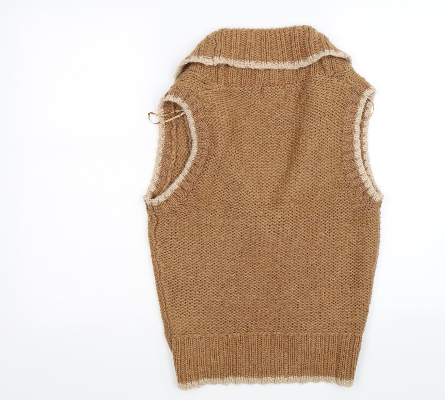 New Look Womens Brown  Knit Vest Jumper Size S