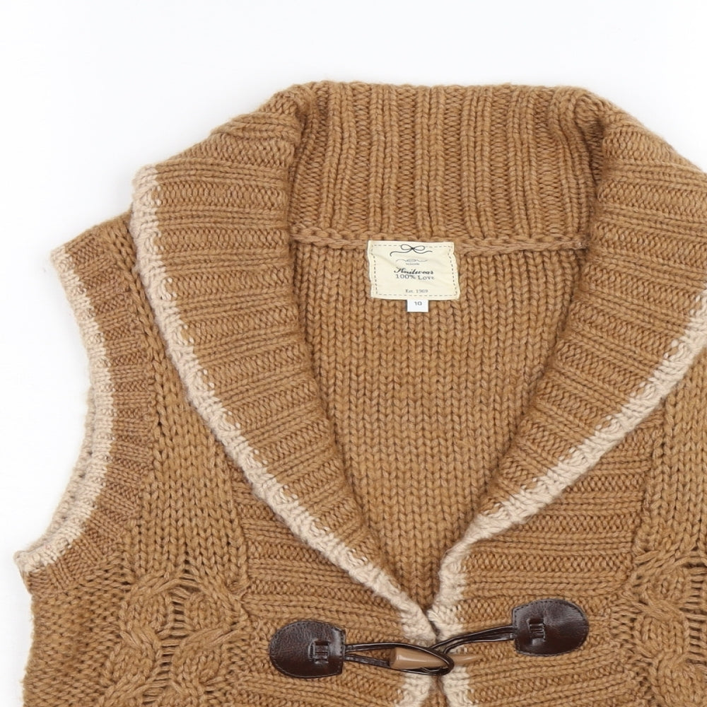 New Look Womens Brown  Knit Vest Jumper Size S