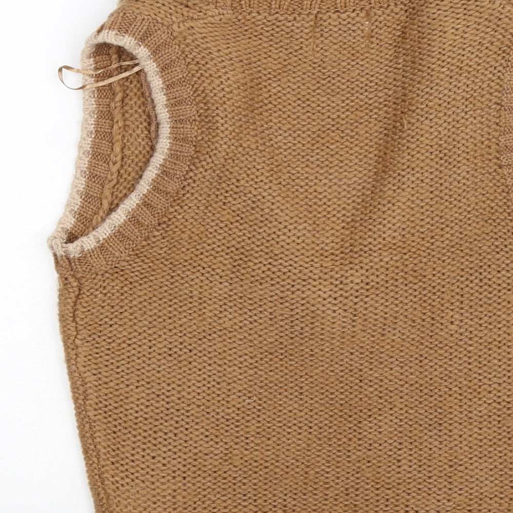 New Look Womens Brown  Knit Vest Jumper Size S