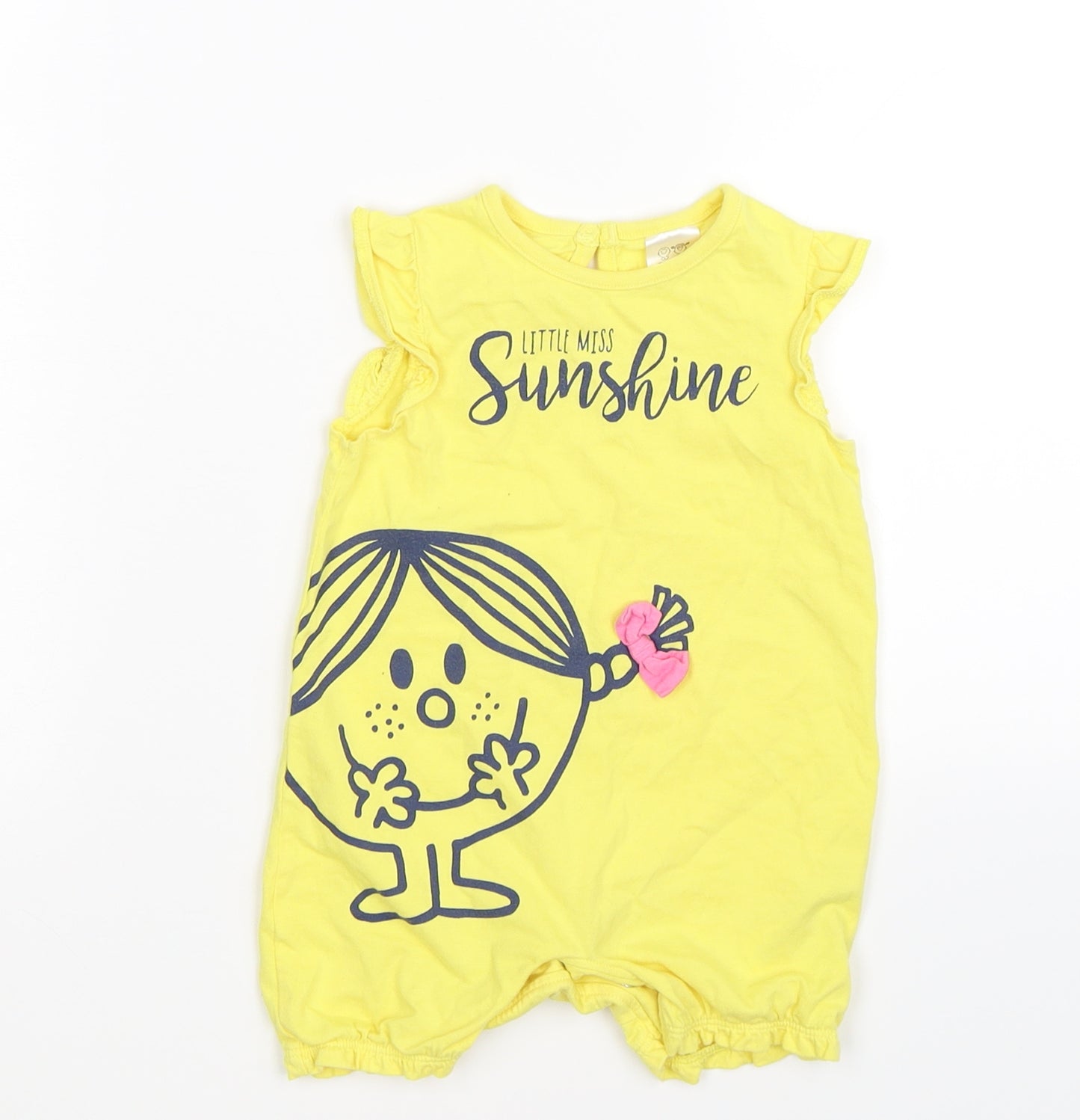 Little miss sunshine Girls Yellow   Romper Outfit/Set Size 6-9 Months  - Little Miss Sunshine