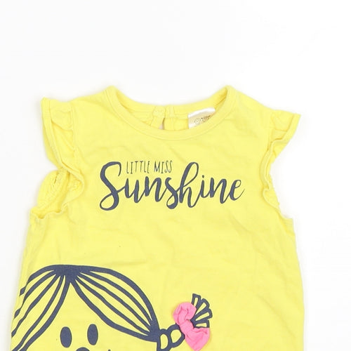 Little miss sunshine Girls Yellow   Romper Outfit/Set Size 6-9 Months  - Little Miss Sunshine