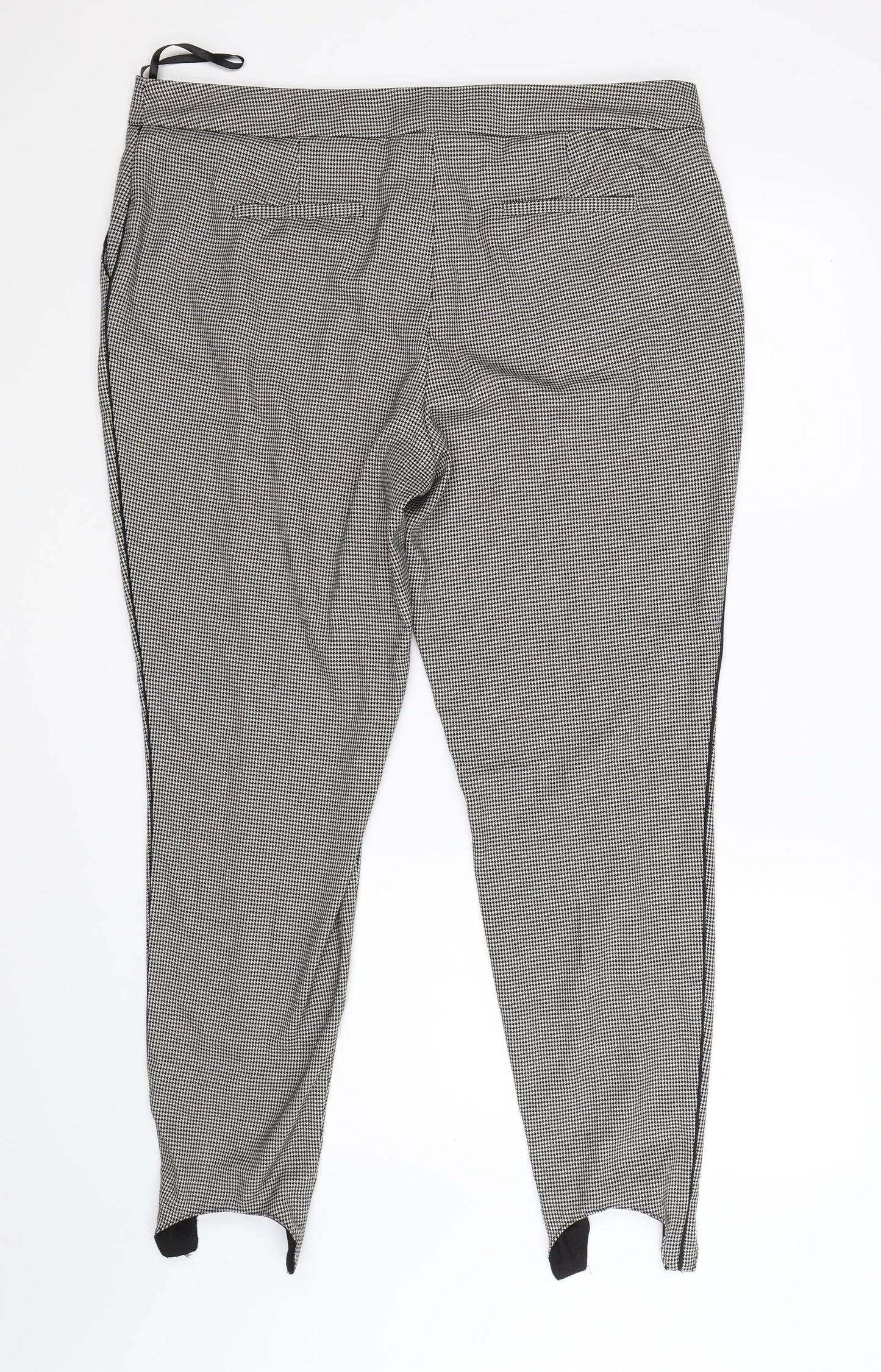 NEXT Womens Grey Striped  Trousers  Size 16 L29 in