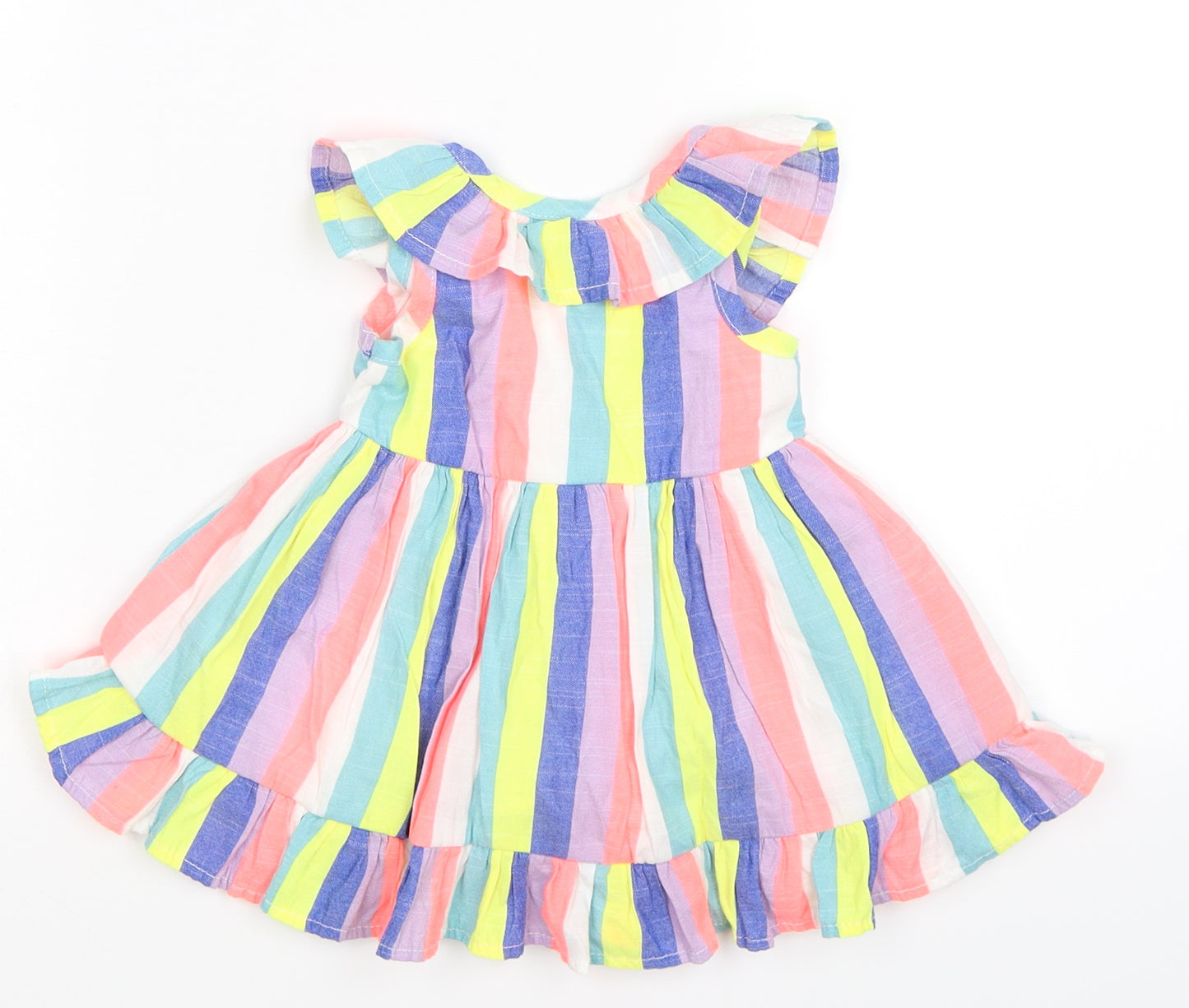 NEXT Girls Multicoloured Striped  Fit & Flare  Size 6-9 Months