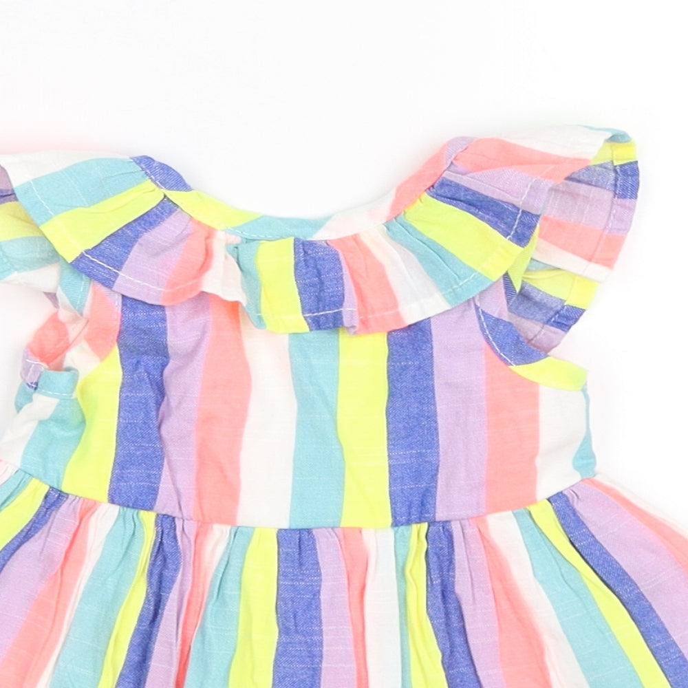 NEXT Girls Multicoloured Striped  Fit & Flare  Size 6-9 Months