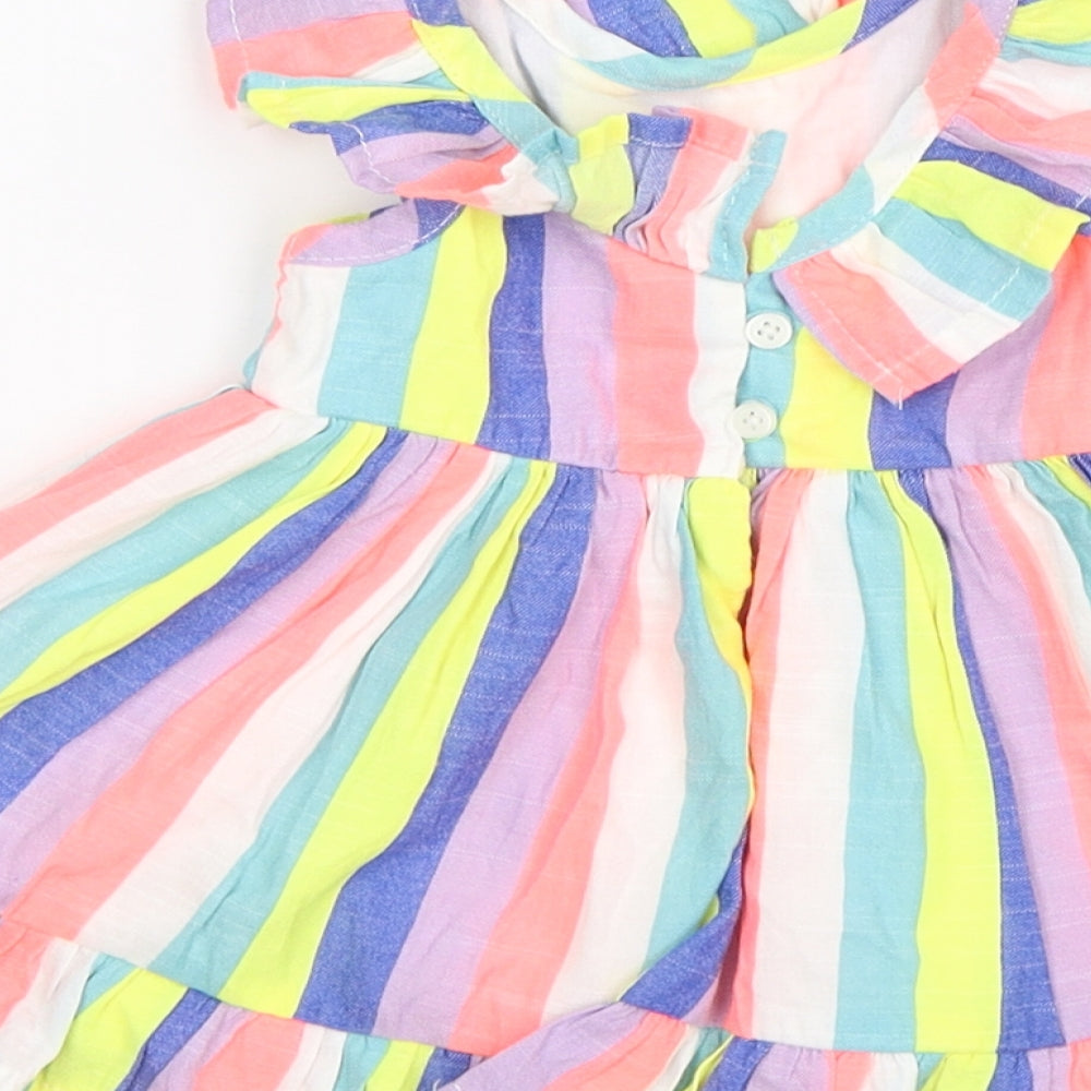 NEXT Girls Multicoloured Striped  Fit & Flare  Size 6-9 Months