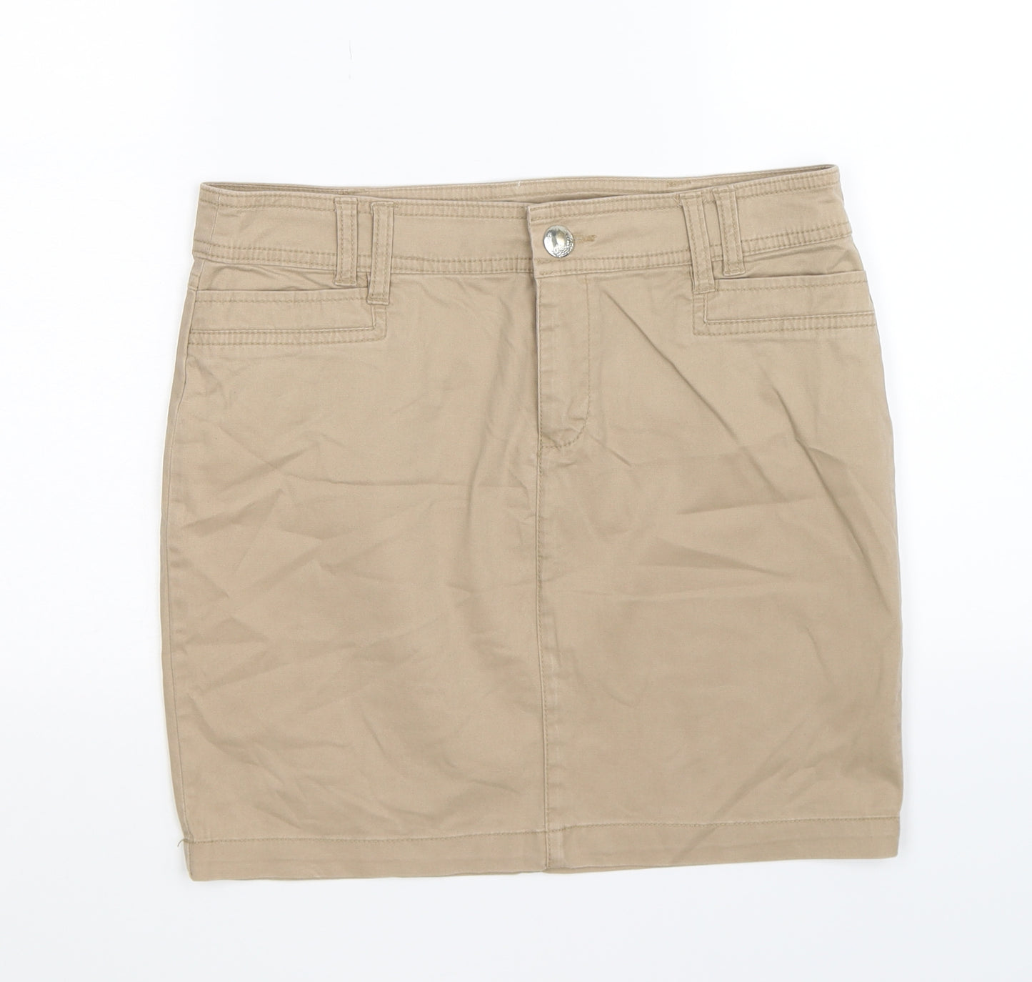 New Look Womens Beige  Denim Straight & Pencil Skirt Size 10
