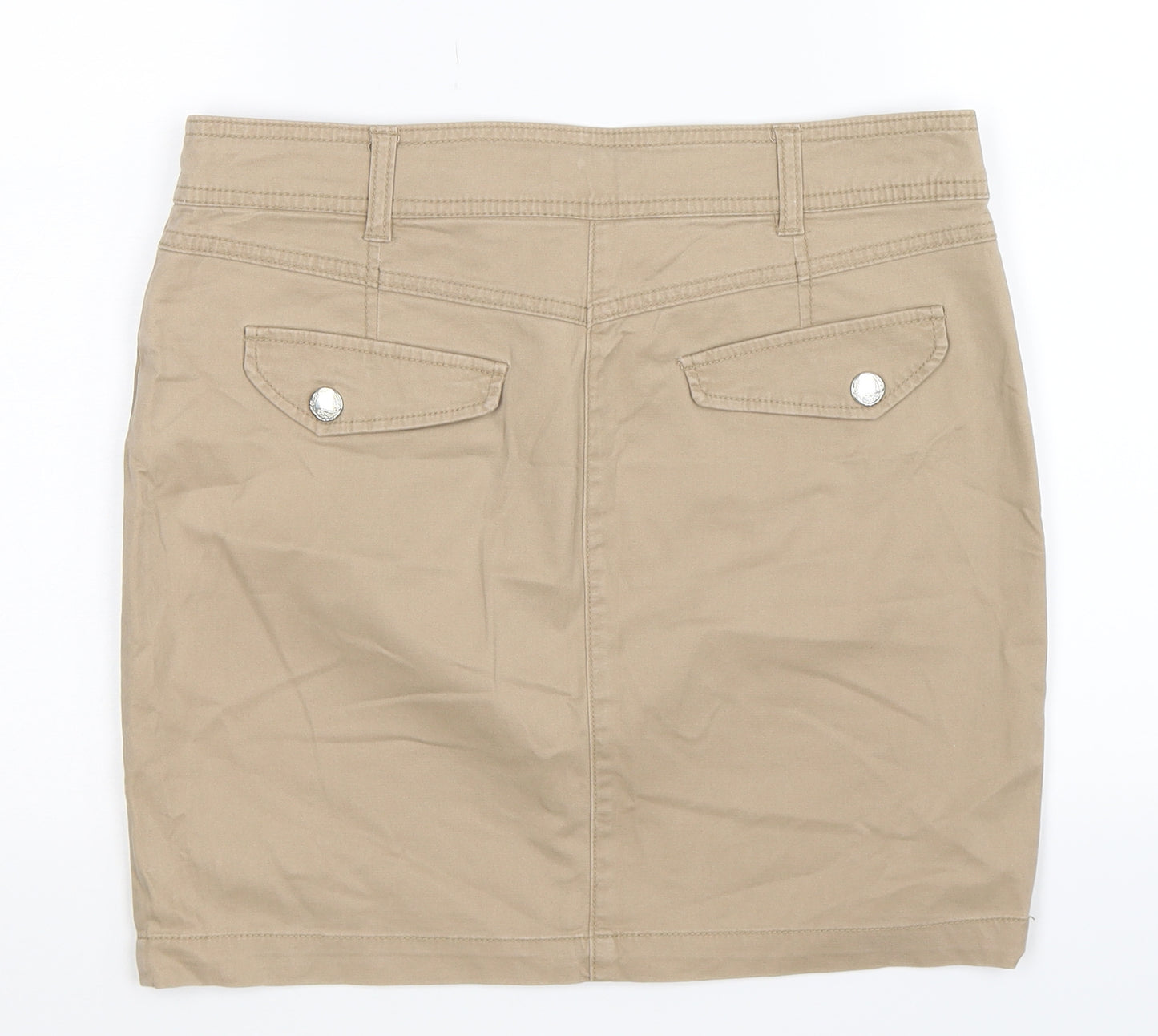 New Look Womens Beige  Denim Straight & Pencil Skirt Size 10