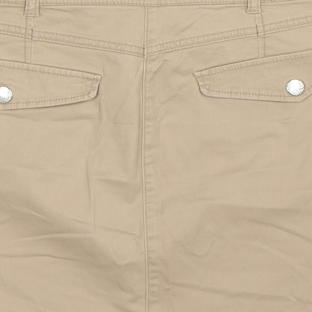 New Look Womens Beige  Denim Straight & Pencil Skirt Size 10