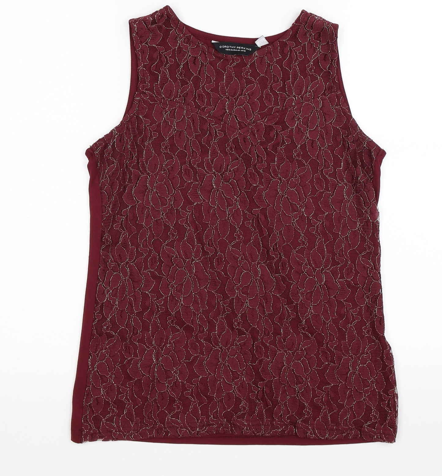 Dorothy Perkins Womens Purple Floral  Tunic Tank Size 12