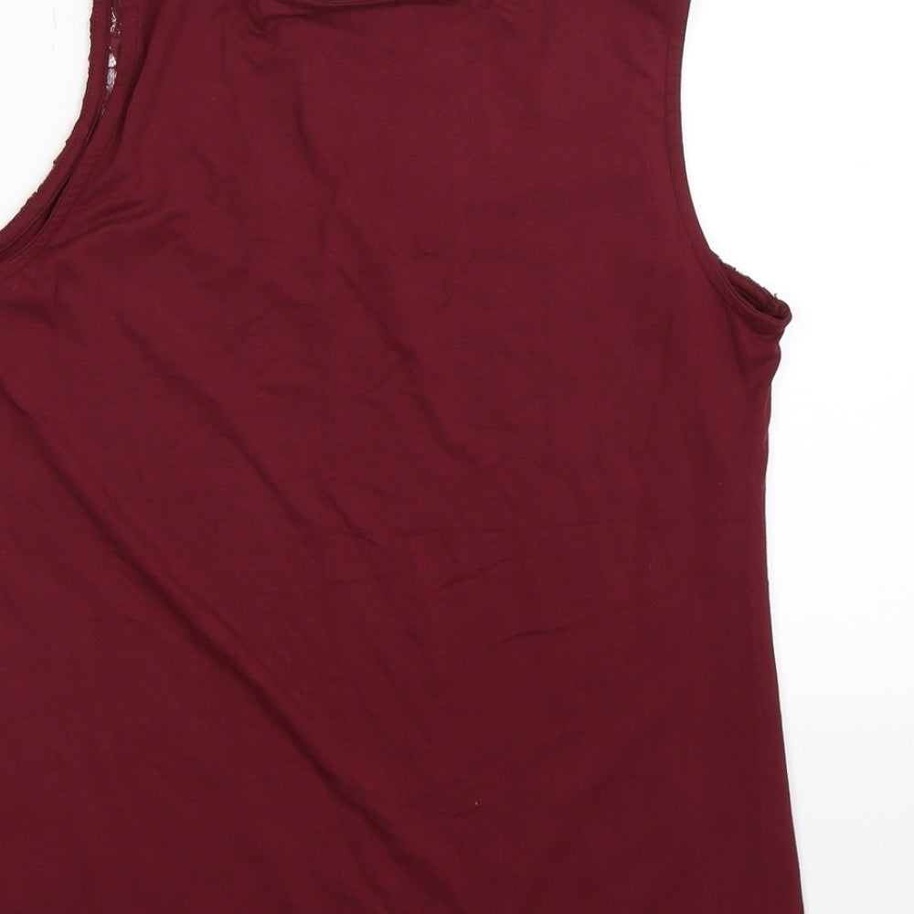 Dorothy Perkins Womens Purple Floral  Tunic Tank Size 12